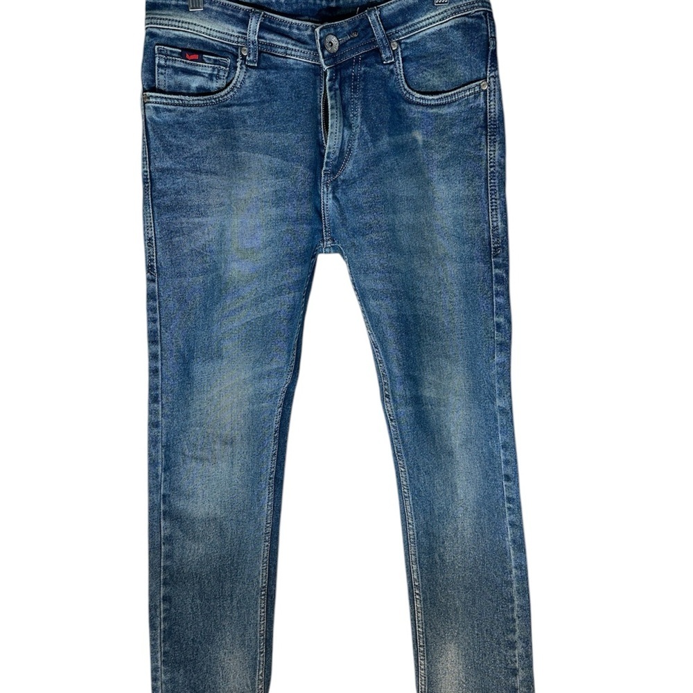 GAS Blue Skinny Jeans with Subtle Fading